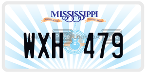 WXH479 license plate in Mississippi