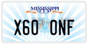 X600NF  license plate in MS