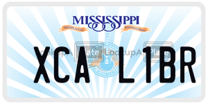 XCAL1BR  license plate in MS