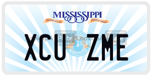 XCUZME  license plate in MS