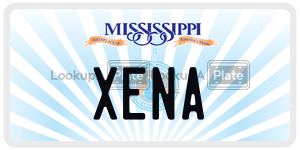 XENA  license plate in MS