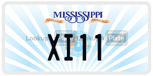 XI11  license plate in MS