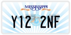Y122NF  license plate in MS