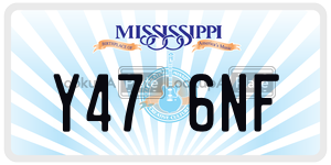 Y476NF  license plate in MS