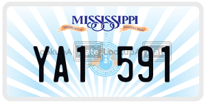 YA1591  license plate in MS