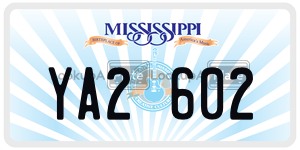 YA2602  license plate in MS