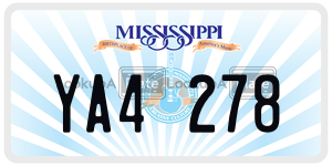 YA4278  license plate in MS