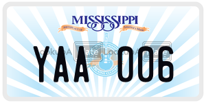 YAA006  license plate in MS