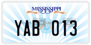 YAB013  license plate in MS