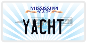 YACHT  license plate in MS