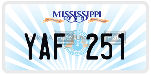 YAF251  license plate in MS