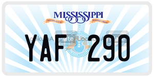 YAF290  license plate in MS