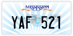 YAF521  license plate in MS