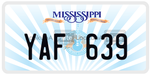 YAF639  license plate in MS