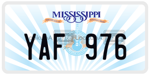 YAF976  license plate in MS