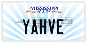 YAHVE  license plate in MS