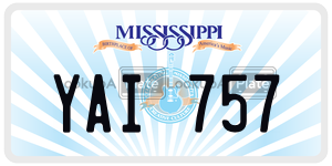 YAI757  license plate in MS