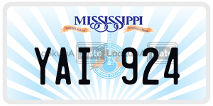 YAI924  license plate in MS