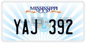 YAJ392  license plate in MS