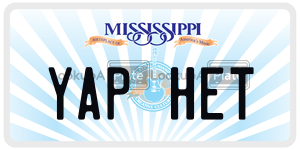 YAPHET  license plate in MS