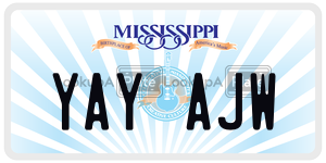 YAYAJW  license plate in MS