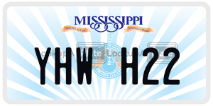 YHWH22  license plate in MS