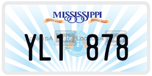 YL1878  license plate in MS