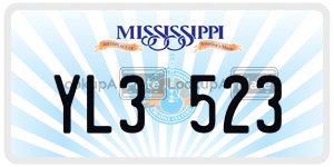 YL3523  license plate in MS