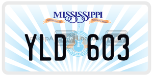 YLD603  license plate in MS