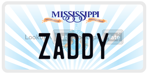 ZADDY  license plate in MS