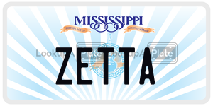 ZETTA  license plate in MS
