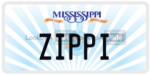 ZIPPI  license plate in MS