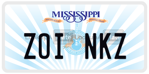 ZOINKZ  license plate in MS