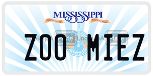 ZOOMIEZ  license plate in MS