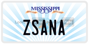 ZSANA  license plate in MS