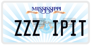 ZZZIPIT  license plate in MS