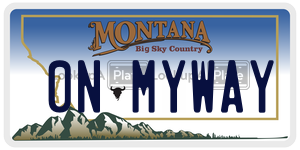 0NMYWAY  license plate in MT