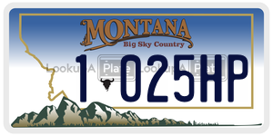 1025HP  license plate in MT