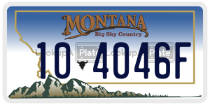 104046F  license plate in MT