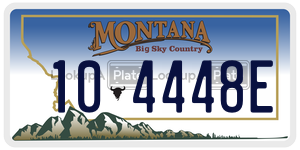 104448E  license plate in MT