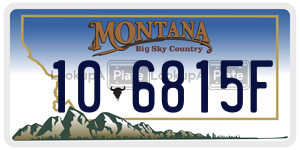 106815F  license plate in MT