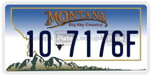 107176F  license plate in MT