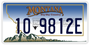 109812E license plate in Montana
