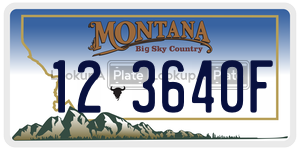 123640F  license plate in MT