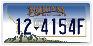 124154F  license plate in MT