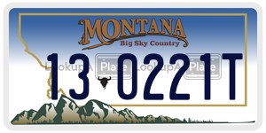 130221T  license plate in MT