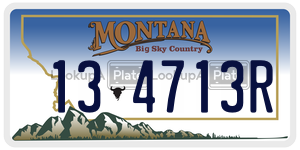 134713R  license plate in MT