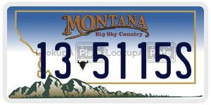 135115S  license plate in MT