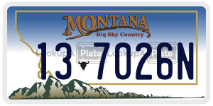 137026N  license plate in MT