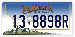 138898R  license plate in MT